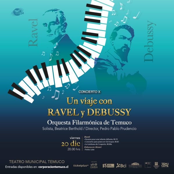 Concierto X, Un viaje con RAVEL y DEBUSSY - Viernes 20 de Diciembre 20:00 hrs.